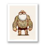 Tattooed Santa Print