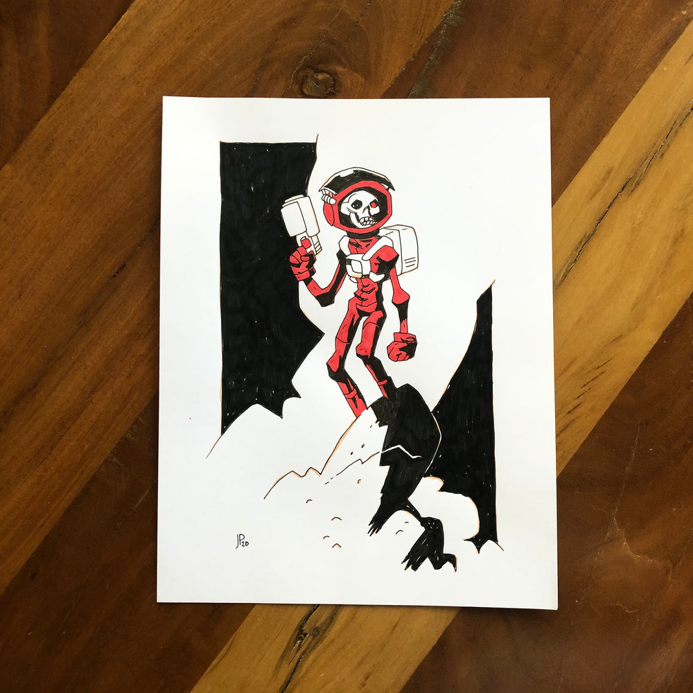 Mignola Style Skull Chaser