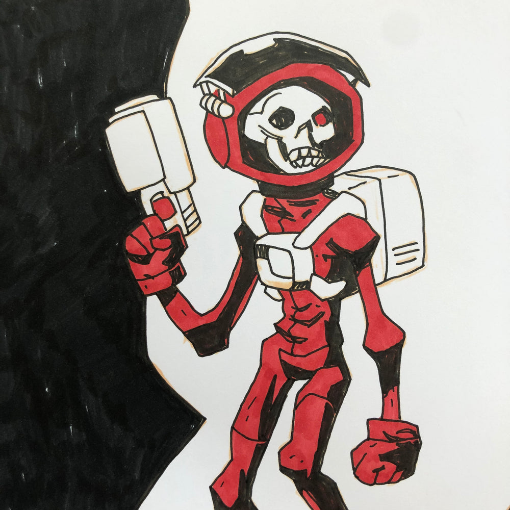 Mignola Style Skull Chaser