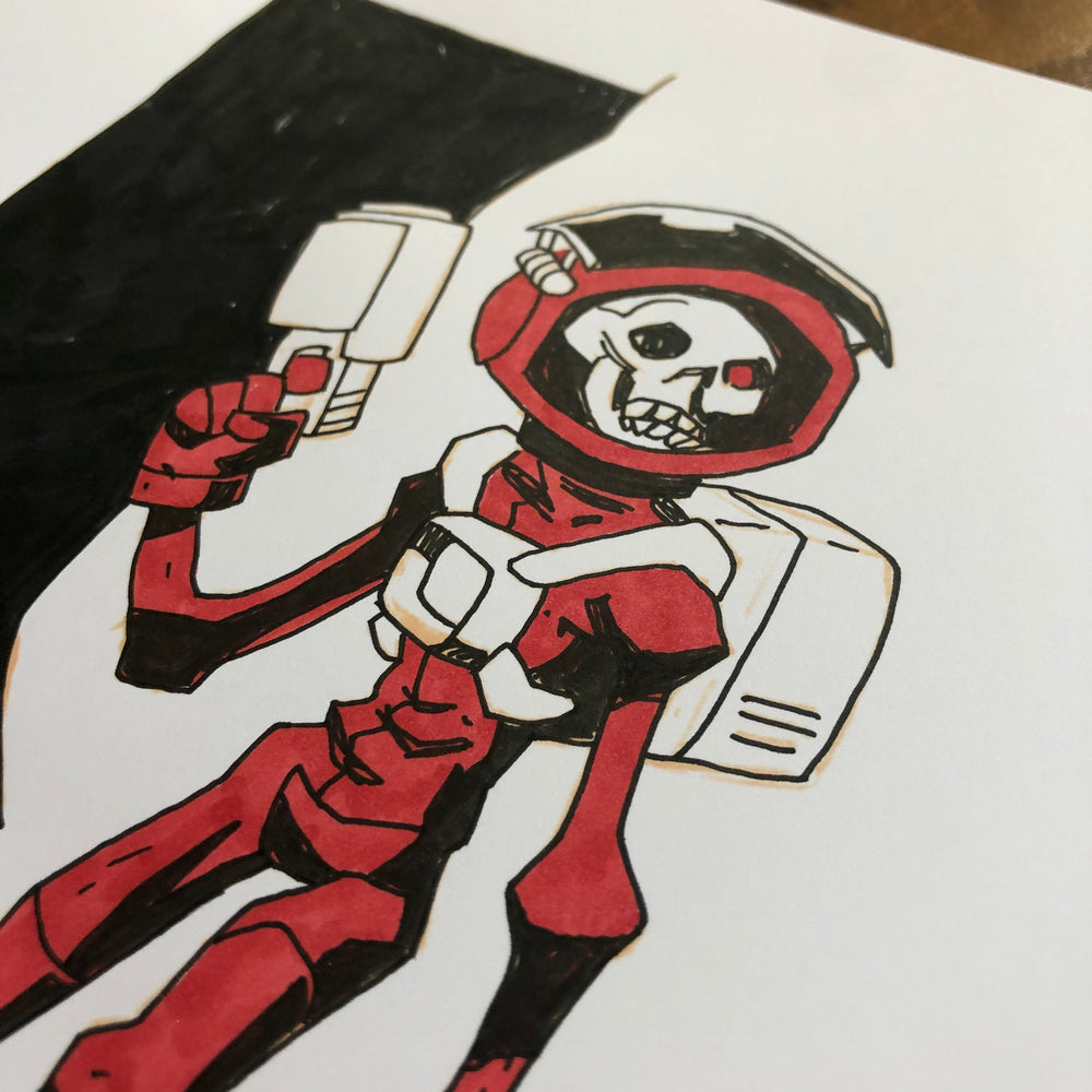 Mignola Style Skull Chaser