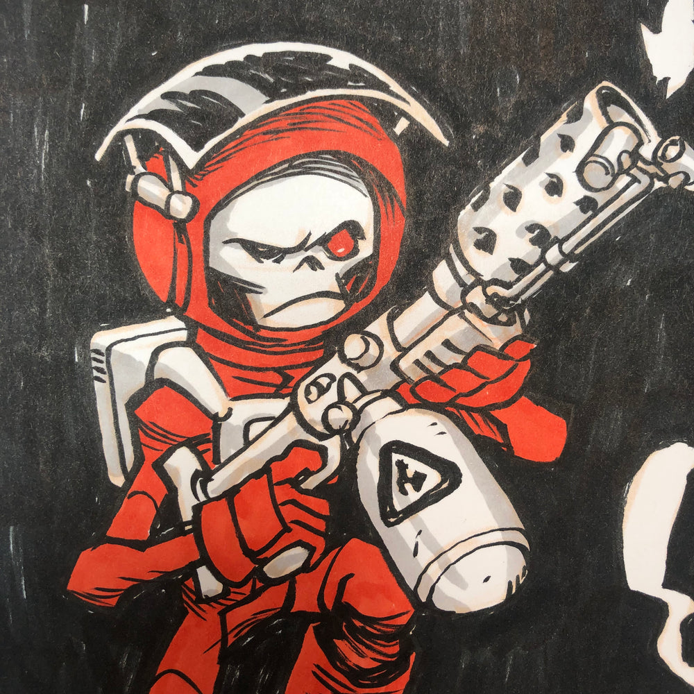 Skull Chaser Crispy Drawing