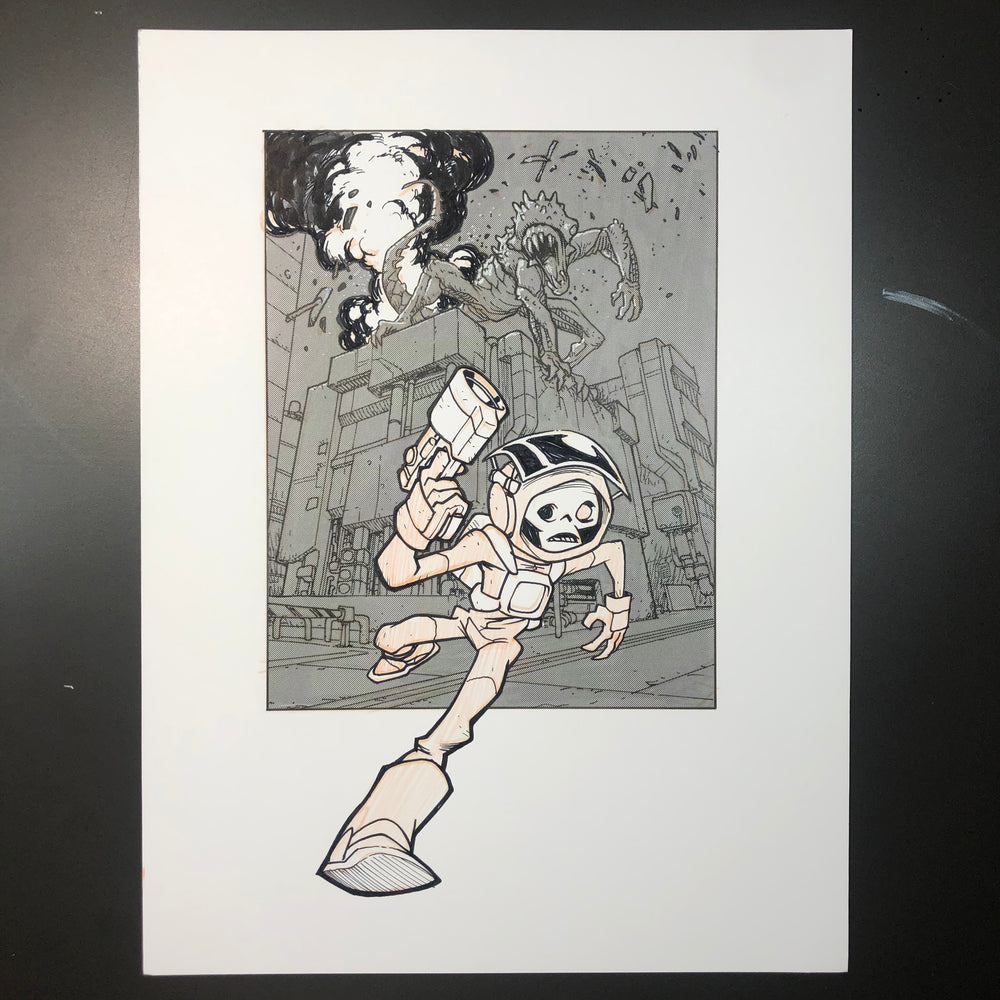 Skull Chaser Roof Monster Drawing