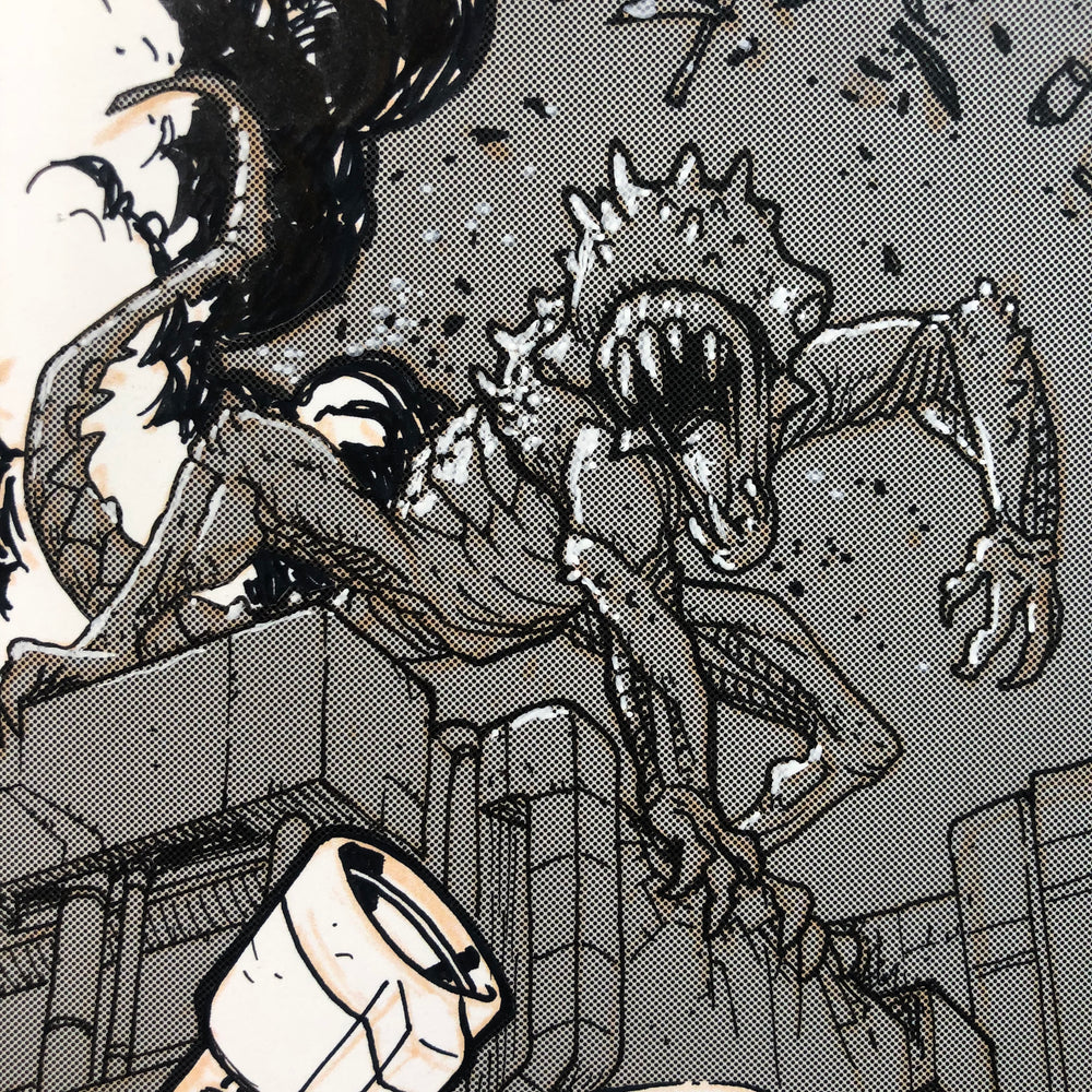 Skull Chaser Roof Monster Drawing