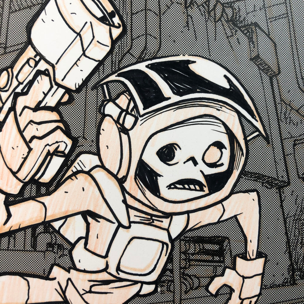 Skull Chaser Roof Monster Drawing