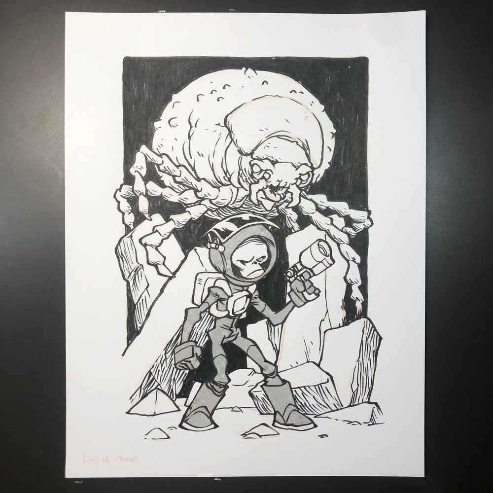 Skull Chaser Tick Monster Drawing