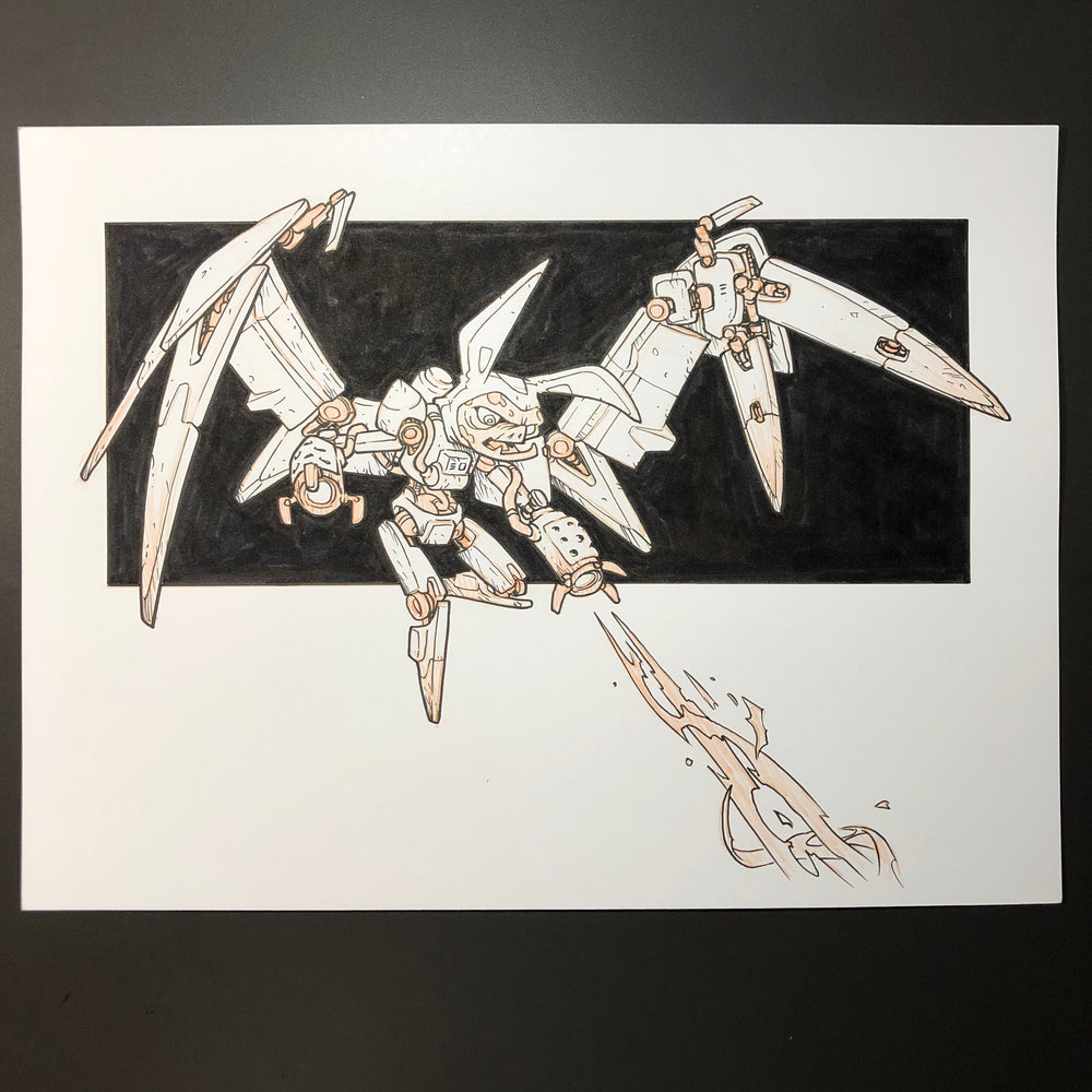 Blazing Bat Lives! Drawing