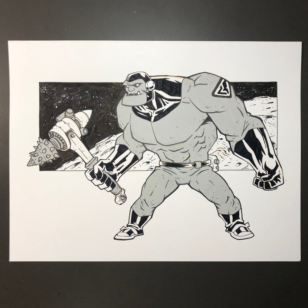 Tronk the Moon Troll Drawing