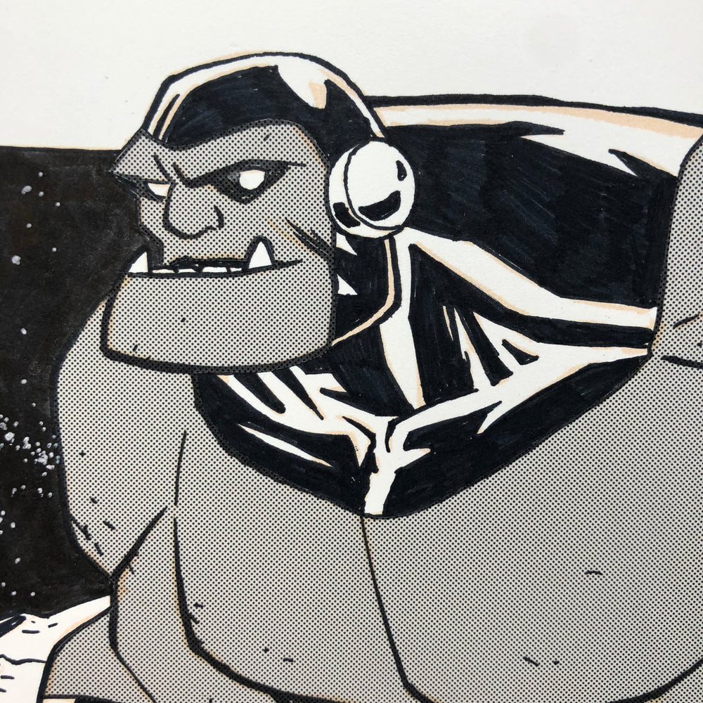 Tronk the Moon Troll Drawing