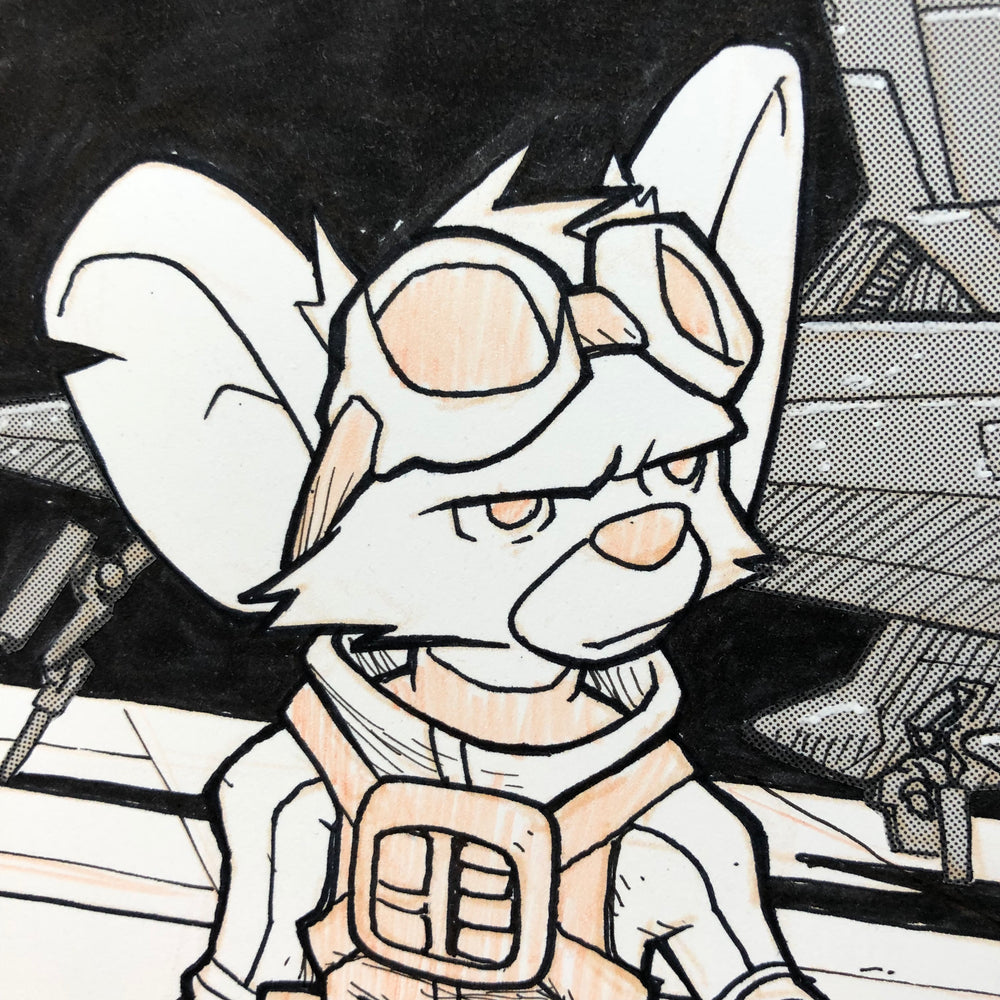 Missile Mouse and the Raven Drawing