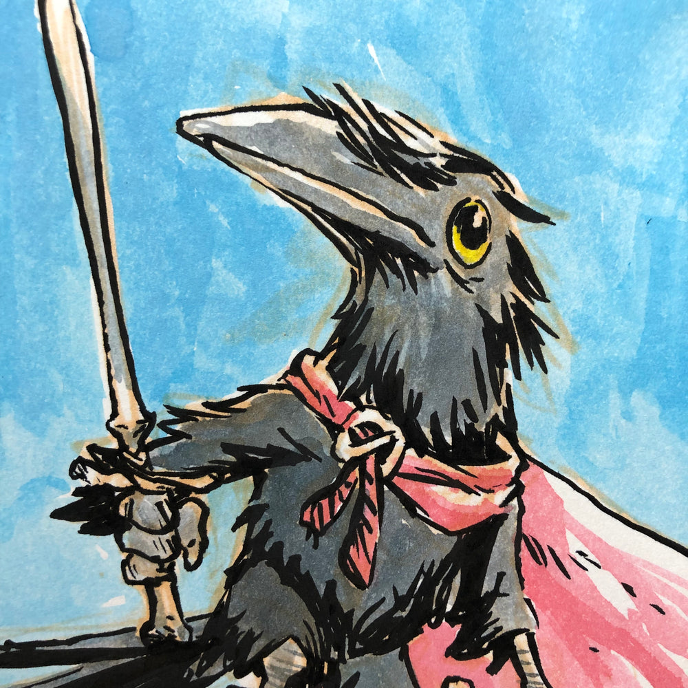 Raven Wanderer Painting