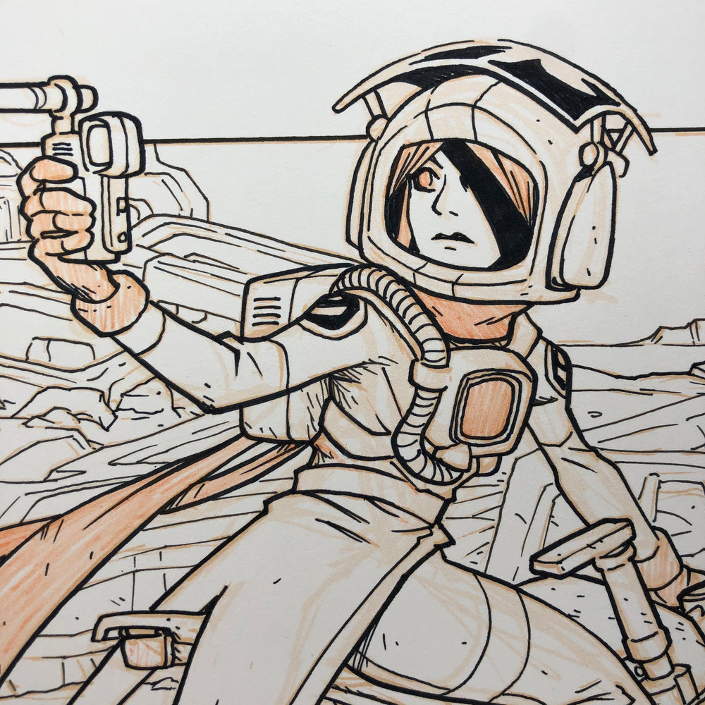 Star Princess Aven and Cycle Drawing