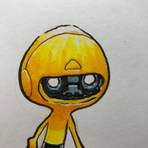 Yellow Bot Drawing