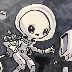 Alien Astronaut Drawing