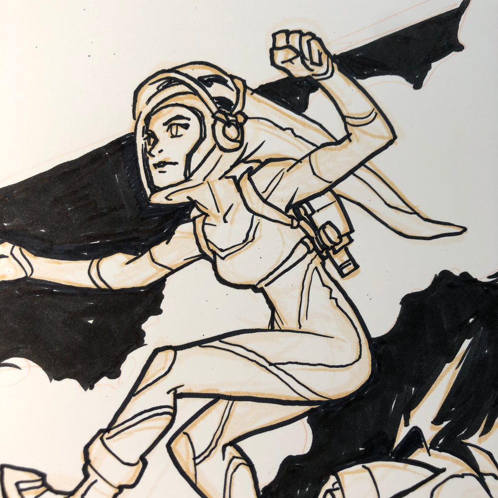 Space Witch Original Drawing