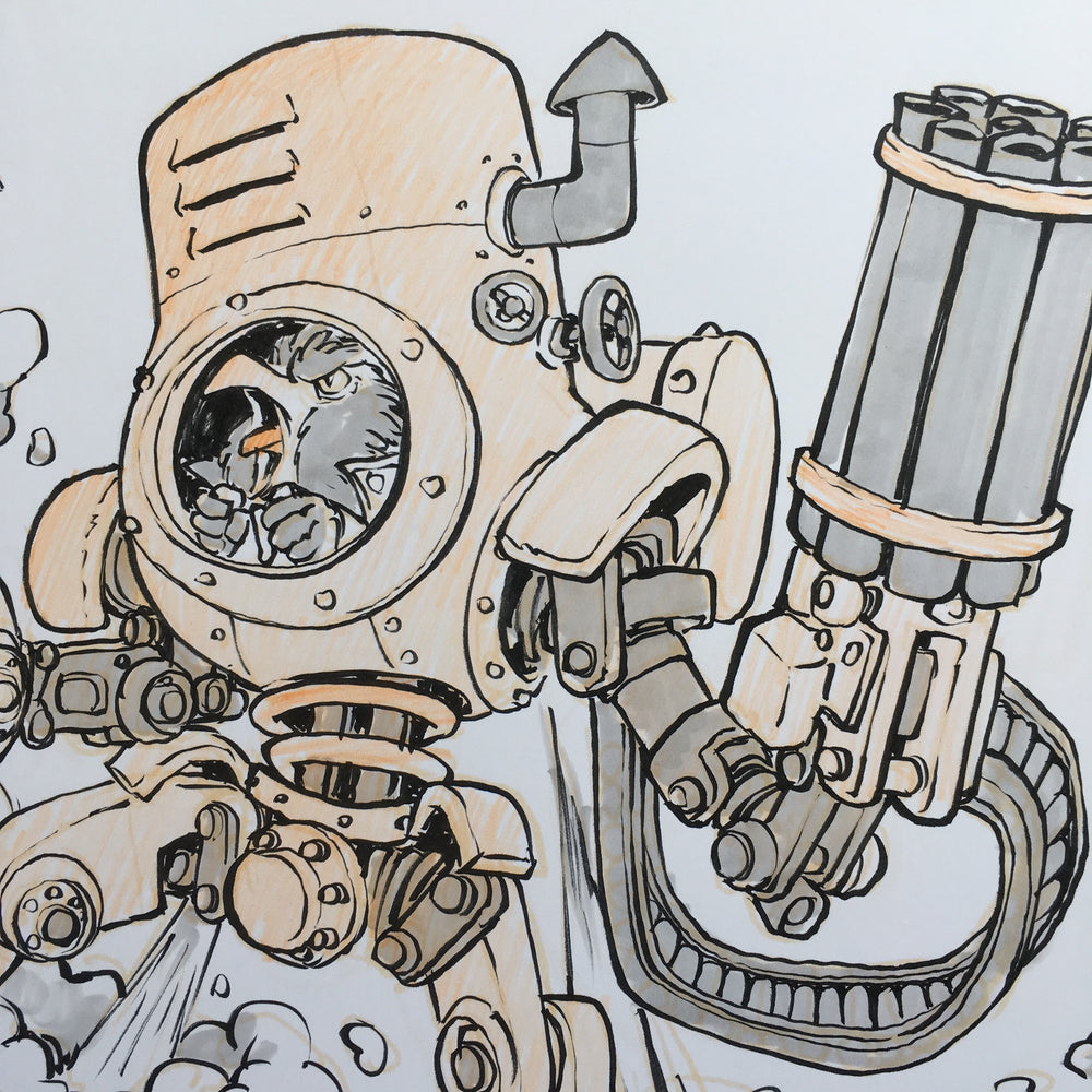 Mech Battle! - Original Art