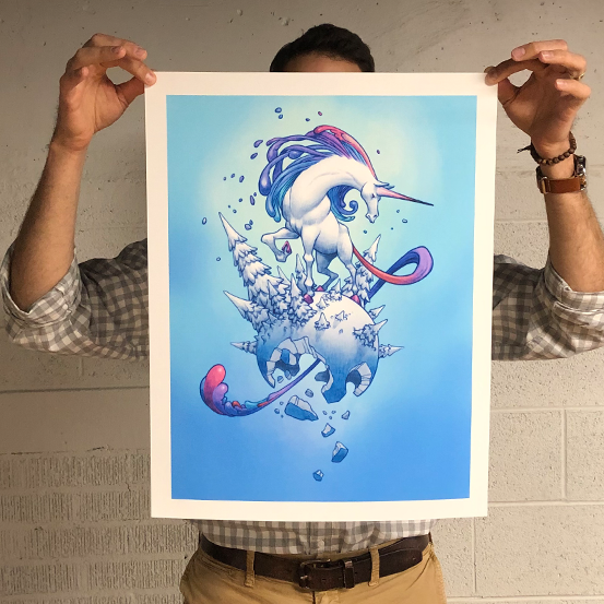 SNOWICORN Print