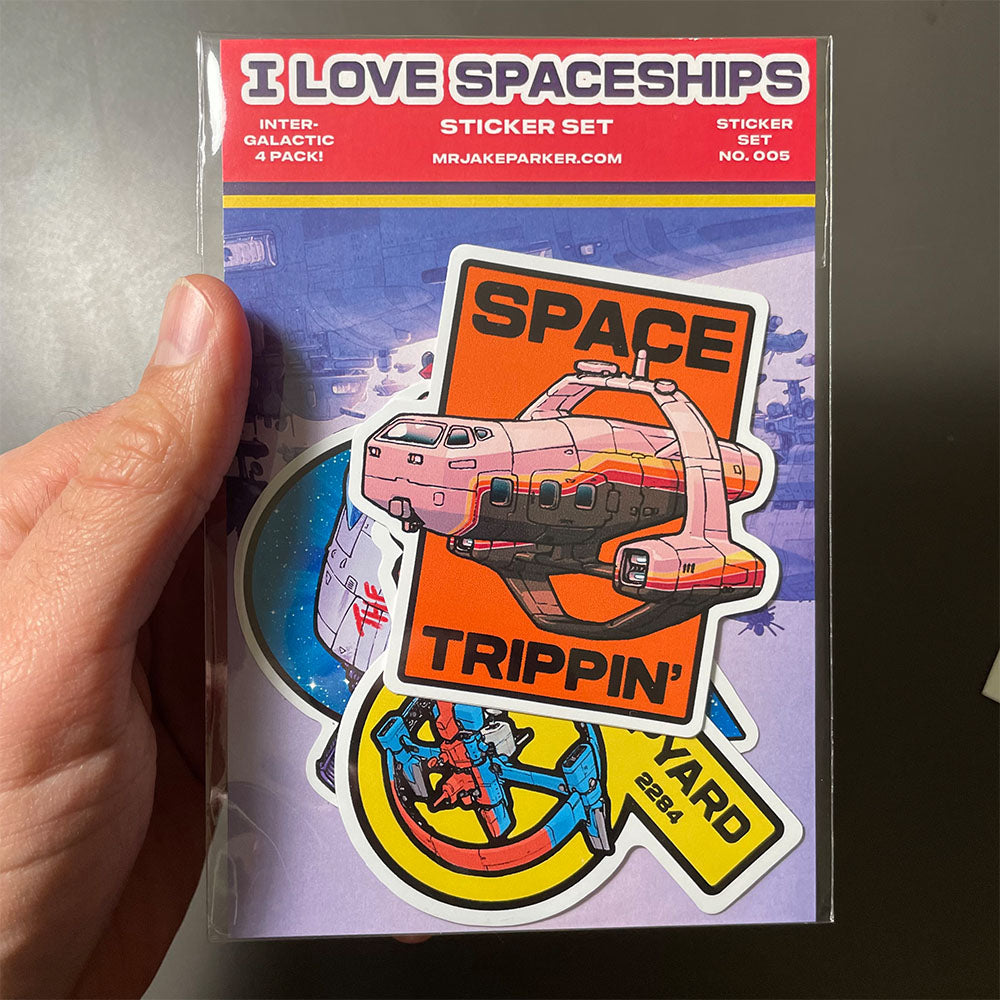 Sticker Set 005 - I LOVE SPACESHIPS