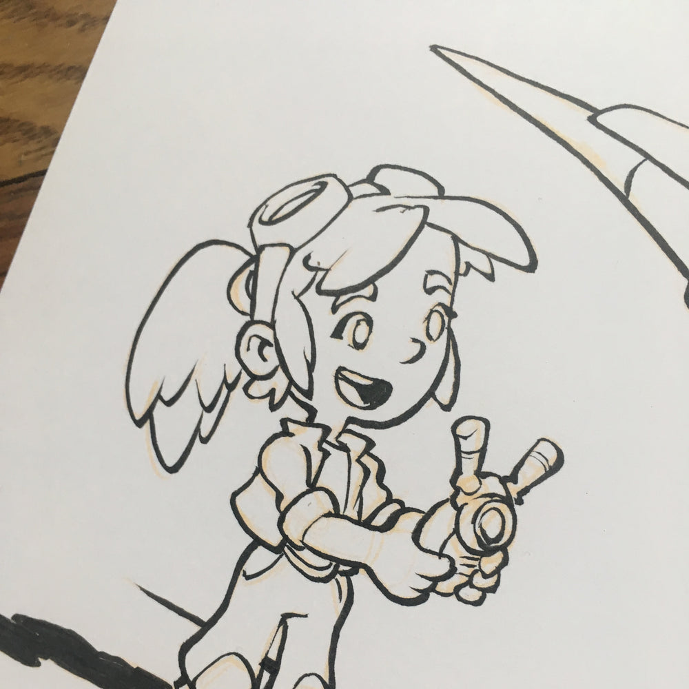 Remote Control Dino - Original Art