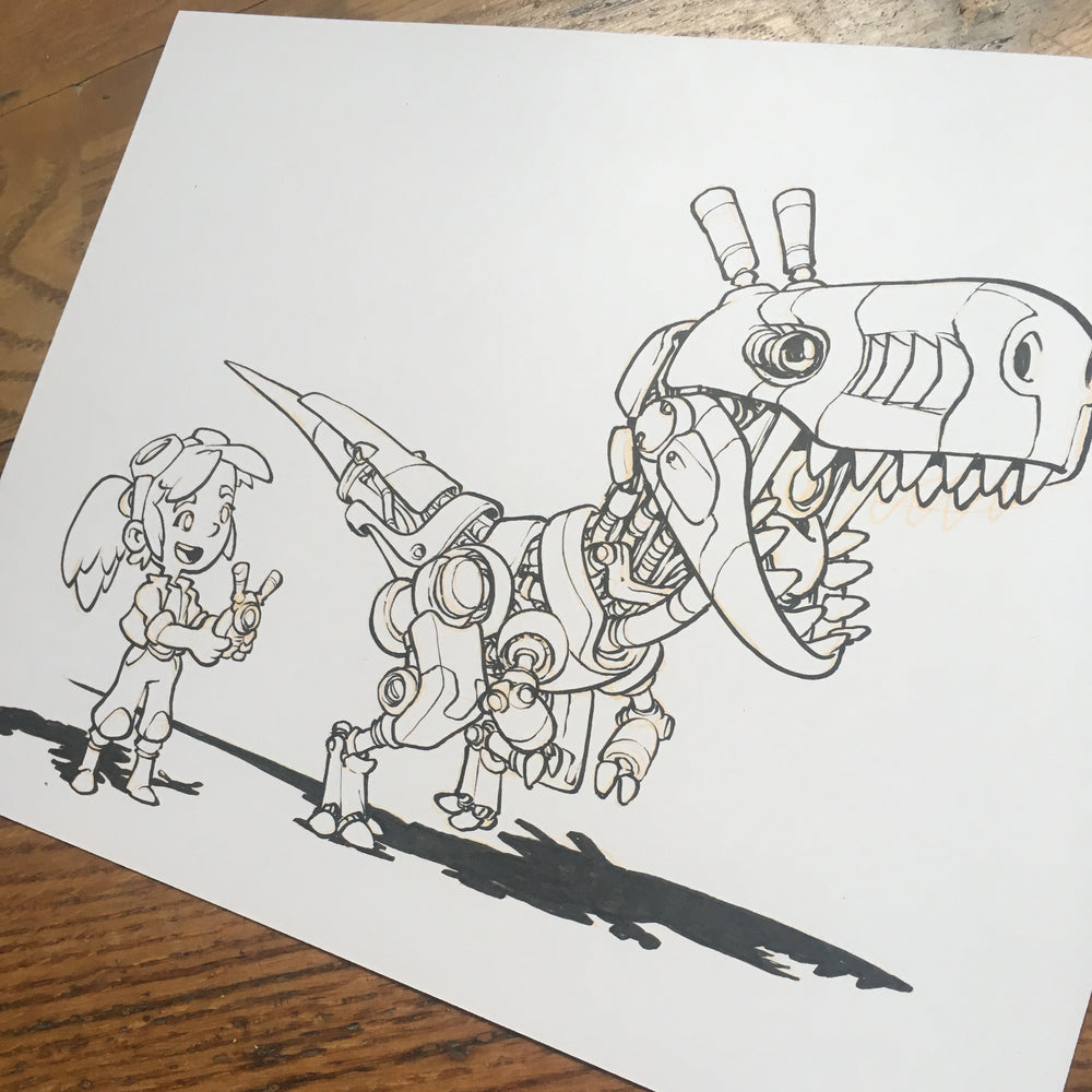 Remote Control Dino - Original Art
