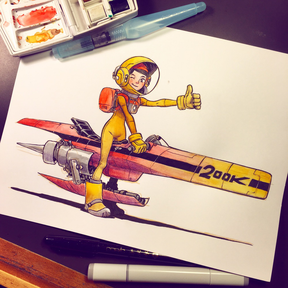 Spacegirl 200k - Original Art