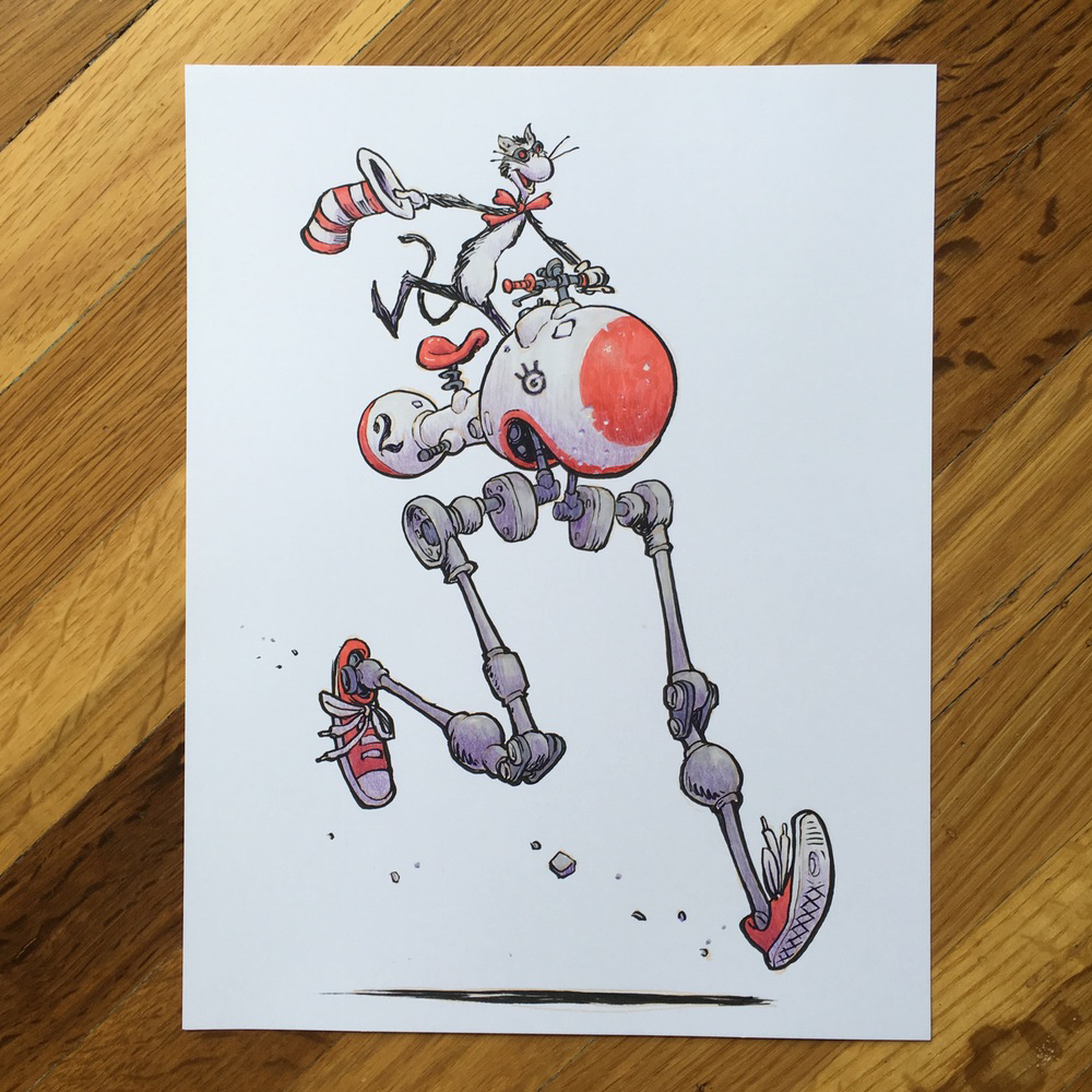 Cat in the Hat - Original Art